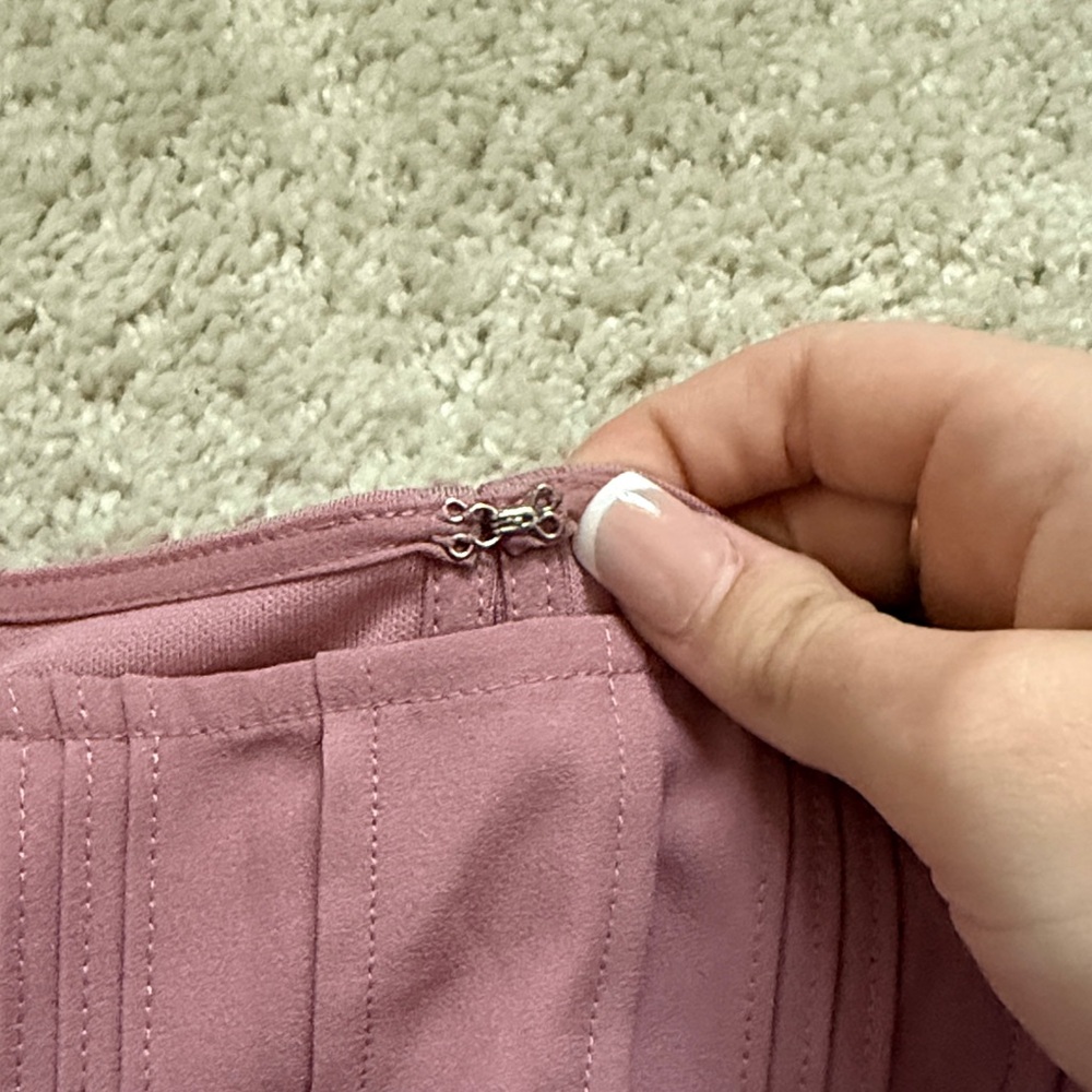 Ann Taylor Mauve Ruffle Blouse - Picture 3 of 4